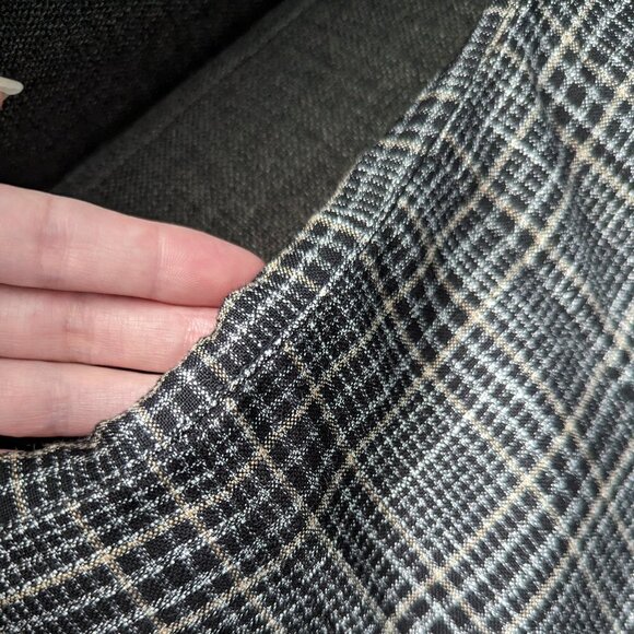 Roland Mouret Tayport Checked Bamboo Wide-leg Pants In Gray - Picture 15 of 16